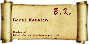 Borsi Katalin névjegykártya